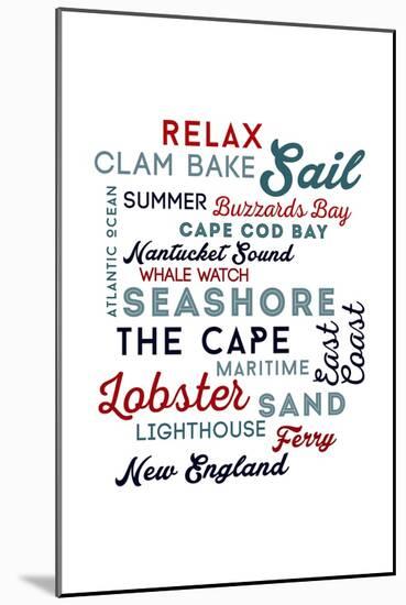 Cape Cod, Massachusetts-Lantern Press-Mounted Art Print