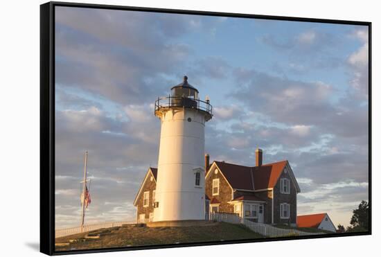 Cape Cod, Nobska Lighthouse on the coast of Massachusetts, near Woods Hole-Greg Probst-Framed Stretched Canvas