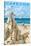 Cape Cod - Sand Castle-Lantern Press-Stretched Canvas