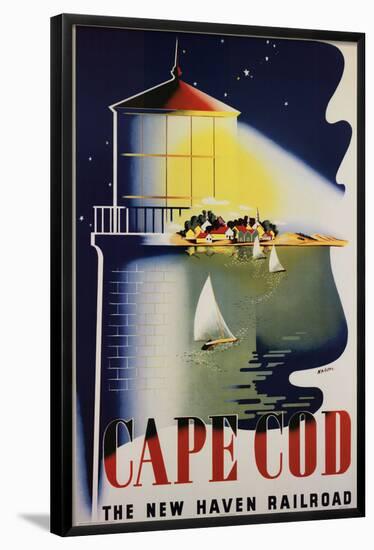 Cape Cod Vintage Ad Art Print Poster-null-Framed Poster
