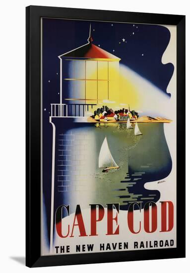 Cape Cod Vintage Ad Art Print Poster-null-Framed Poster