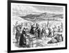 Cape Cod Women Picking and Sorting Cranberries, 1875-null-Framed Giclee Print