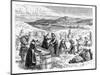 Cape Cod Women Picking and Sorting Cranberries, 1875-null-Mounted Giclee Print