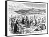 Cape Cod Women Picking and Sorting Cranberries, 1875-null-Framed Stretched Canvas