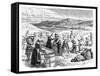 Cape Cod Women Picking and Sorting Cranberries, 1875-null-Framed Stretched Canvas