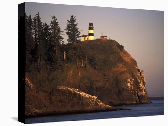 Cape Disappointment Lighthouse, Lewis and Clark Trail, Illwaco, Washington, USA-Connie Ricca-Stretched Canvas