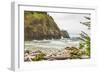 Cape Disappointment State Park, Washington. Surf crashing on the rocks at Cape Disappointment SP-Emily Wilson-Framed Photographic Print