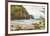 Cape Disappointment State Park, Washington. Surf crashing on the rocks at Cape Disappointment SP-Emily Wilson-Framed Photographic Print