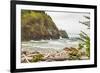 Cape Disappointment State Park, Washington. Surf crashing on the rocks at Cape Disappointment SP-Emily Wilson-Framed Photographic Print