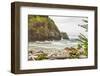 Cape Disappointment State Park, Washington. Surf crashing on the rocks at Cape Disappointment SP-Emily Wilson-Framed Photographic Print