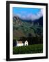 Cape Dutch Colonial Manor House and Vineyard with Mountain Backdrop, Dornier, South Africa-Ariadne Van Zandbergen-Framed Photographic Print