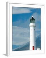 Cape Egmont Lighthouse and Mt Taranaki, Mt Egmont, Taranaki, North Island, New Zealand-David Wall-Framed Photographic Print