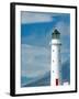 Cape Egmont Lighthouse and Mt Taranaki, Mt Egmont, Taranaki, North Island, New Zealand-David Wall-Framed Photographic Print