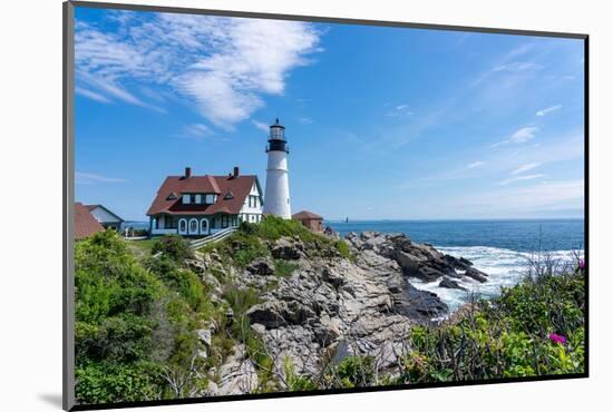 Cape Elizabeth, Maine, USA. Portland Head Light is a historic lighthouse.-Janet Horton-Mounted Photographic Print