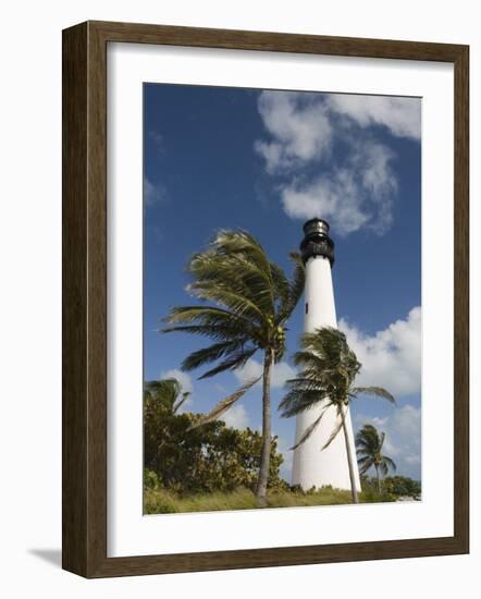 Cape Florida Lighthouse, Key Biscayne, Miami, Florida-Walter Bibikow-Framed Photographic Print