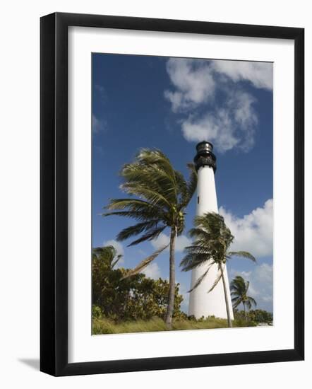 Cape Florida Lighthouse, Key Biscayne, Miami, Florida-Walter Bibikow-Framed Photographic Print