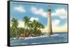 Cape Florida Lighthouse, Miami, Florida-null-Framed Stretched Canvas