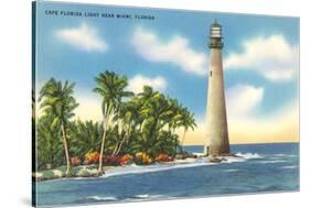 Cape Florida Lighthouse, Miami, Florida-null-Stretched Canvas