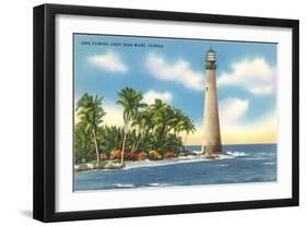 Cape Florida Lighthouse, Miami, Florida-null-Framed Art Print