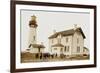 Cape Foulweather Lighthouse-null-Framed Premium Giclee Print