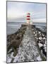 Cape Gardskagi with Lighthouse During Winter on the Reykjanes Peninsula. Iceland-Martin Zwick-Mounted Photographic Print