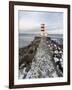 Cape Gardskagi with Lighthouse During Winter on the Reykjanes Peninsula. Iceland-Martin Zwick-Framed Photographic Print