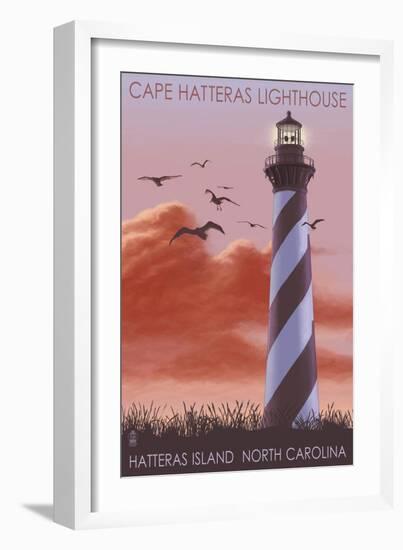 Cape Hatteras Lighthouse - North Carolina, c.2009-Lantern Press-Framed Art Print