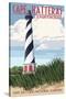 Cape Hatteras Lighthouse - Outer Banks, North Carolina-Lantern Press-Stretched Canvas