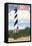 Cape Hatteras Lighthouse - Outer Banks, North Carolina-Lantern Press-Framed Stretched Canvas