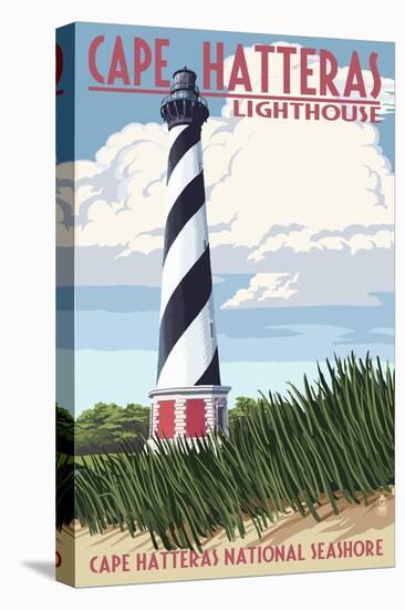 Cape Hatteras Lighthouse - Outer Banks, North Carolina-Lantern Press-Stretched Canvas
