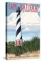 Cape Hatteras Lighthouse - Outer Banks, North Carolina-Lantern Press-Stretched Canvas