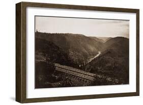 Cape Horn, C.P.R.R., Nevada County, California, about 1880-Carleton Watkins-Framed Art Print