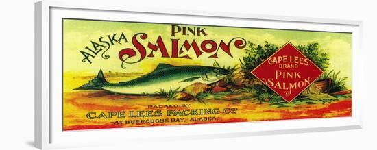 Cape Lees Salmon Can Label - Burroughs Bay, AK-Lantern Press-Framed Premium Giclee Print