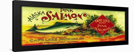 Cape Lees Salmon Can Label - Burroughs Bay, AK-Lantern Press-Framed Art Print