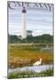 Cape May Lighthouse - New Jersey Shore-null-Mounted Poster