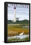 Cape May Lighthouse - New Jersey Shore-null-Framed Poster