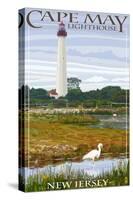 Cape May Lighthouse - New Jersey Shore-Lantern Press-Stretched Canvas