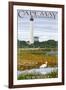 Cape May Lighthouse - New Jersey Shore-Lantern Press-Framed Art Print