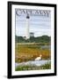 Cape May Lighthouse - New Jersey Shore-Lantern Press-Framed Art Print