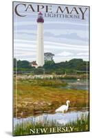 Cape May Lighthouse - New Jersey Shore-Lantern Press-Mounted Art Print