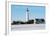 Cape May, New Jersey - Lighthouse in Winter-Lantern Press-Framed Art Print