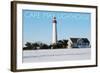 Cape May, New Jersey - Lighthouse in Winter-Lantern Press-Framed Art Print