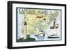Cape May, New Jersey - Nautical Chart-Lantern Press-Framed Art Print