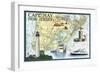 Cape May, New Jersey - Nautical Chart-Lantern Press-Framed Art Print