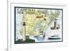 Cape May, New Jersey - Nautical Chart-Lantern Press-Framed Premium Giclee Print