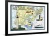 Cape May, New Jersey - Nautical Chart-Lantern Press-Framed Premium Giclee Print