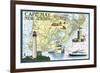 Cape May, New Jersey - Nautical Chart-Lantern Press-Framed Art Print