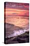 Cape May, New Jersey - Sunset Beach and Rocks-Lantern Press-Stretched Canvas