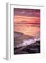 Cape May, New Jersey - Sunset Beach and Rocks-Lantern Press-Framed Art Print