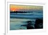 Cape May, New Jersey - Sunset Beach-Lantern Press-Framed Premium Giclee Print